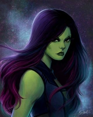 Alienígena. Ex-asesina. Pseudo-heroína. “Voy a morir rodeada de los peores idiotas de toda la galaxia... pero esos idiotas son mi familia” #Freerol #Marvel