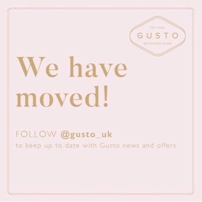 please follow our new account @gusto_uk
