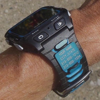 StrapMarker is a personalized laser etched ID tag which attaches to an item you already carry (watch, shoes, handlebar, walker, etc.)