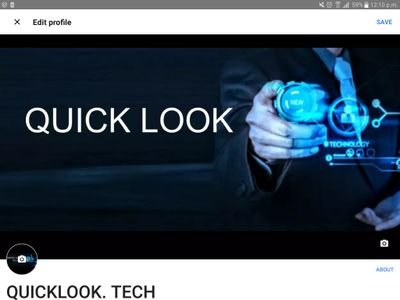QuicklookTech12's profile picture. YouTube tech reviewer