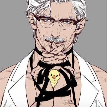 KyFriedSanders's profile picture. KFC Mascot /Founder || Not Affiliated with KFC || Came back from the dead to beat a clown in a #DeathBattle || Obviously not the real Sanders || Doesn't own Art