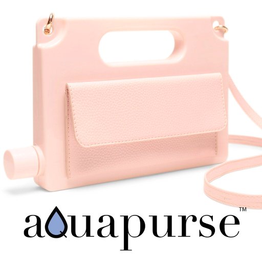 Water Bottle + Handbag= aquapurse-   the fashion forward, water bottle handbag hybrid!