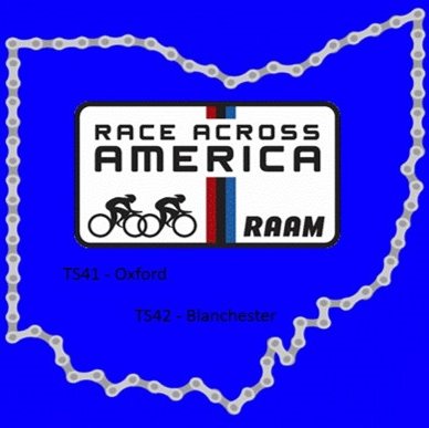 Cycling Race Across America (RAAM) in Southwest Ohio Oxford Lebanon Blanchester. Regular updates of RAAM News and Race standings