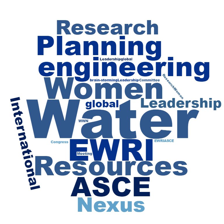 ASCE EWRI committee for women in water science & engineering. We are #WomenInSTEM from around the world advocating for gender equality in the water sector.