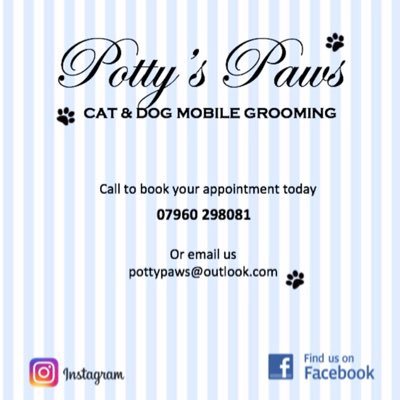 Cat and Dog Mobile Dog Grooming Business in Essex and surrounding areas. Please call 07960 298081 for all bookings or email pottypaws@outlook.com