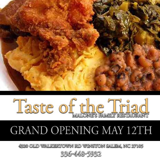 The Taste of the Triad is a cafeteria-style restaurant with wholesome southern comfort dishes