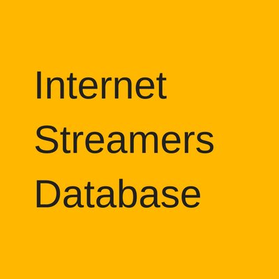 InternetStreamersDatabase