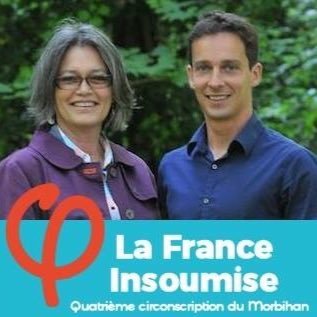 Candidature de la France insoumise dans la 4ème circonscription du Morbihan. Candidate titulaire : Cécile Buchet Candidat suppléant : Quentin Schillé