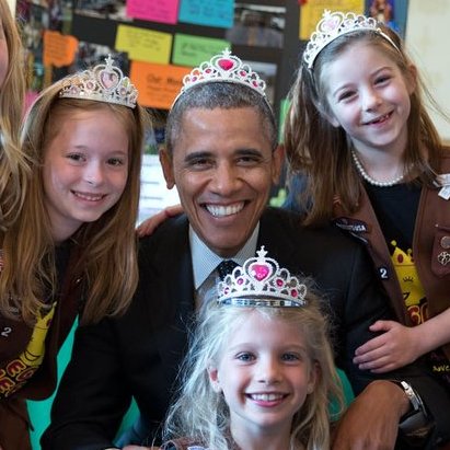 The 44th president and adorable children. By @lauraolin. Reply with suggestions!
