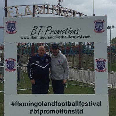 Tony & Barry organise The North East Football Championships held at Flamingoland