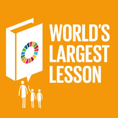 #worldslargestlesson A lesson about the #GlobalGoals for Sustainable Development in every school on the planet. One part of the mighty @TheGlobalGoals campaign.