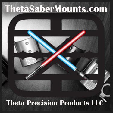 Fans Mount Your LightSabers Right! USA MADE With Patent Pending Design From 6061 T6 Billet Aluminum. Theta Saber Mounts are Not Affiliated with Star Wars.