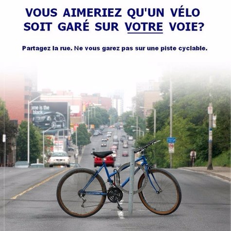 Pour le droit de se déplacer en sécurité à pied et en vélo.
Attends toujours que la police fasse sont travail.