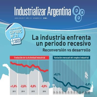 INDUSTRIALIZAR ARGENTINA es una revista de debate acerca de la política industrial nacional, sobre su desarrollo sostenible y sustentable.