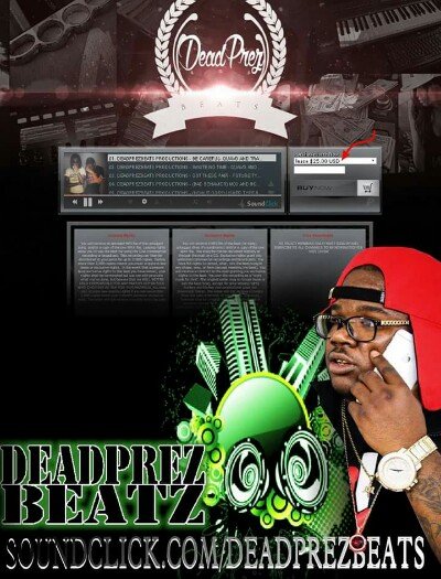 Official beats and instrumental page for DEADPREZBEATS
EMAIL FOR EXCLUSIVE RIGHTS OR LEASE PURCHASE deadprezbeats@yahoo.com