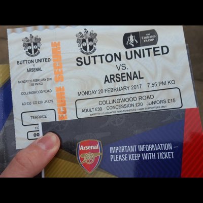 Arsenal ticket supplier. Mention us for RTs for FV tickets