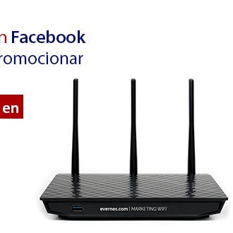 #marketing #wifi Router con Facebook, ideal para promocionar tu página de facebook.