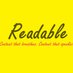 Readable Agency (@thisisreadable) Twitter profile photo Readable Agency (@thisisreadable) Twitter profile photo