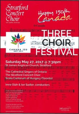 The Stratford Concert Choir is an 90+ voice community choir committed to the presentation of the best of the classical choral repertiore.