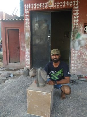 9665661414's profile picture. sculpture artist. contact .no. 9960528888