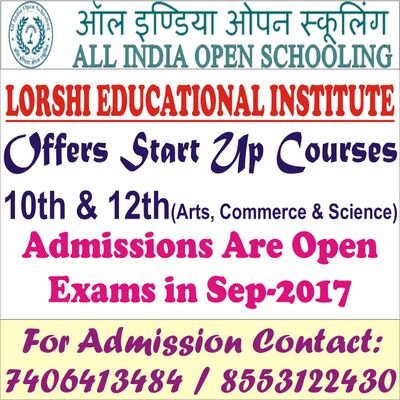 Lorshi Offers Regular and Distance Education for Drop Outs and Discontinued Candidates.☺

Aiming to Educate 1000 Candidate in 2017.💪