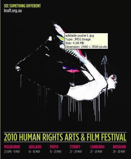 The Human Rights Arts and Film Festival is a high level creative, public forum
that initiates a dialogue on human rights issues through arts and film.