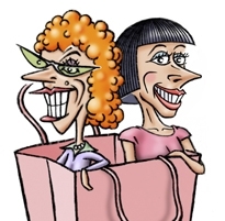 Unabashed, incognito shopping enthusiasts.