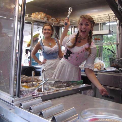 Award winning German Street Food served by girls in authentic Dirndls. Feed your Inner Bavarian at festivals from Texas to WI!