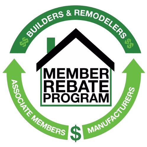 The Member Rebate Program is a free member benefit of the State & Local Home Builders Associations that's available to all active Builder and Remodeler Members.