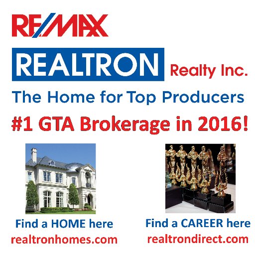 #1 Top producing RE/MAX in the WORLD 2013!
RE/MAX Realtron provides valuable info for Homebuyers/ Sellers/ Agents and offers latest info on GTA Property Market