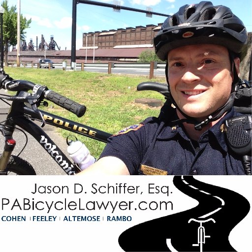 Jason Schiffer: bike safety attorney @ https://t.co/lwWrE0whQX, retired bike cop, cycling instructor & advocate, 610.625.2100 JSchiffer@cohenfeeley.com