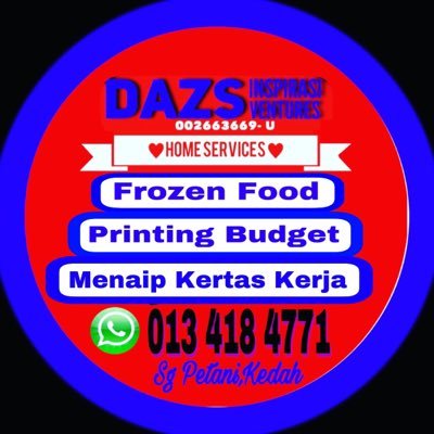 ❤️💙DaZs InSpIraSi VenTuReS💙❤️ (Berdaftar Dgn SSM) 🏚HoMe SerVice 🚘 🍴Frozen Food🍴 🖨Printing Budget 🖨