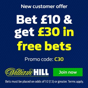 Welcome to #williamhill #freebets The place to get exclusive & amazing offers from William Hill! Strictly over 18s only. #freebet