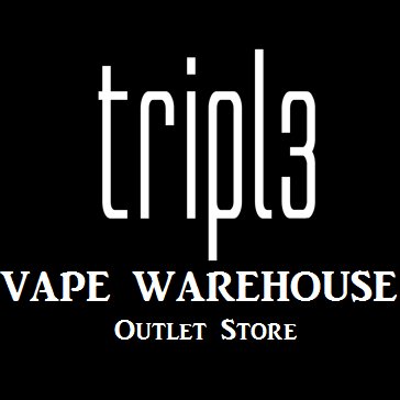 Triple Ecigs Vape Warehouse Outlet Store  Featuring a great selection of vapes and ecigs at crazy low prices. Hours: Monday- Saturday: 9am-7pm & Sunday: CLOSED