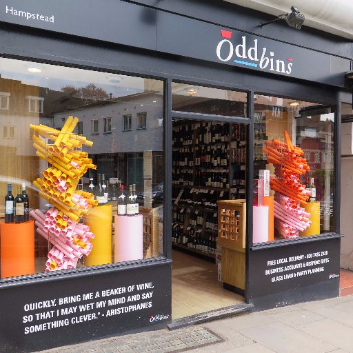 Purveying wine, spirits, fizz and brews for your delectation. 64 Rosslyn Hill NW3 1ND / 0207 435 2320 / hampstead@oddbins.com