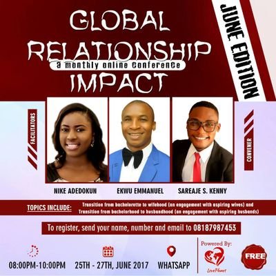 Love Planet Int'l is a platform for educating, equiping and grooming both the singles and married couples on how to build an excellent and Godly relationship.