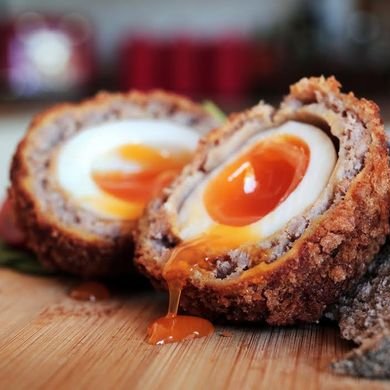 Hand-made, Gourmet Scotch Eggs, made with award winning rare breed pork & game & free range eggs.Traditional & Innovative Vegetarian varieties available.