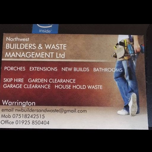 Northwest Builders & Waste Management Ltd - Based in #Warrington, specialising in #porches, #extensions, #skiphire # flat pack man #removles#handyman# n more