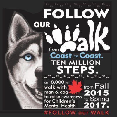 #Followourwalk #Coast2coast #Canada #10millionsteps #childrensmentalhealth #awareness #justaguyandhishusky
