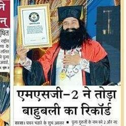 Official Website :- https://t.co/edcsdYKCMU Saint Dr. MSG के नाम अब तक 78 विश्व रिकॉर्ड दर्ज हो चुके है ।
#GWR @GWR @Gurmeetramrahim @Derasachasauda