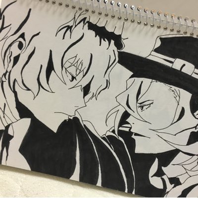 焔 Twitterren 今日はコメディな文ストのイラスト 太宰さん可愛いなぁー もう 文豪ストレイドッグス好きと繋がりたい 絵描きさんと繋がりたい 太宰治 国木田独歩 中島敦