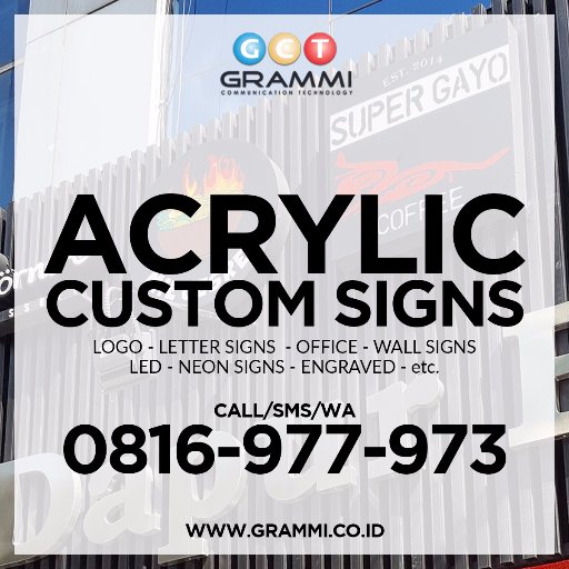 signagedesign's profile picture. WA 0816-977-973 - Jasa Pembuatan Papan Nama Akrilik, Neon Box Unik, Acrylic Custom Jakarta, Papan Nama Toko, Huruf Timbul Akrilik, Signage Design, Neon Sign