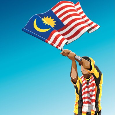 A tweet about Malaysia national football team and sometimes Malaysian football.