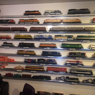 We are one of the largest model railroad hobby stores around. Stop in and see for yourself. We have a large selection of trains  on display. Gauges O, G, S, HO