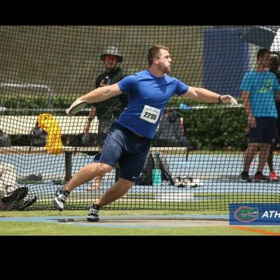 University of Florida Track and Field 
19.30m shot put
55.32m discus 
Instagram- connorbandel24