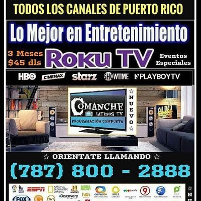 Roku, solo $20 mensualed Programacion completa para tu Roku  (787) 800-2888