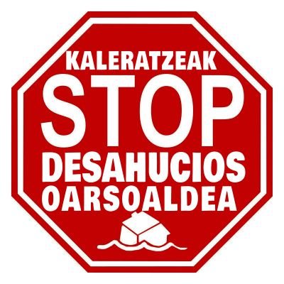 Kaleratzeak Stop Desahucios.
Movimiento ciudadano contra los abusos de la banca y por la justicia social para el derecho a una vivienda digna.