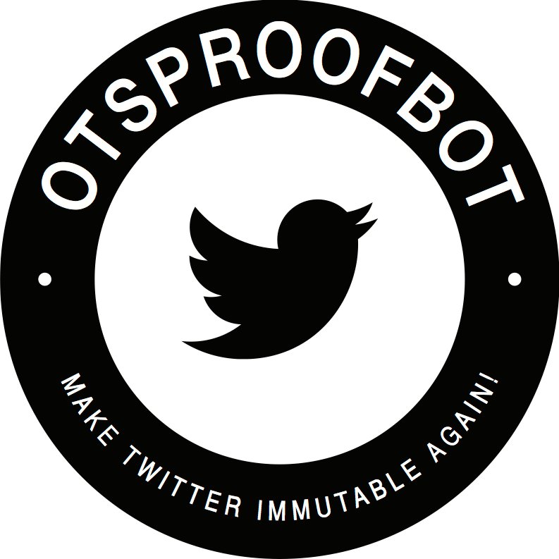The OtsProofBot is twitter bot useful for save and timestamp tweets using the OpenTimestamps protocol.
