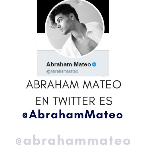 Este no es el perfil del artista. 
El perfil oficial de Abraham Mateo en Twitter cambió y ahora es  → @AbrahamMateo ←                          ↓SIGUELO