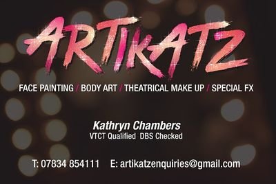 Fully qualified VTCT Level 3 Theatrical hair and make up artist.
Level 3 Beauty Therapist
DBS checked
available for all types of events